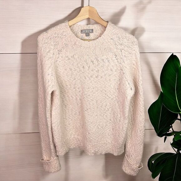 J. Crew Alpaca Cuffed Mockneck Sweater in Ivory - Picture 4 of 11